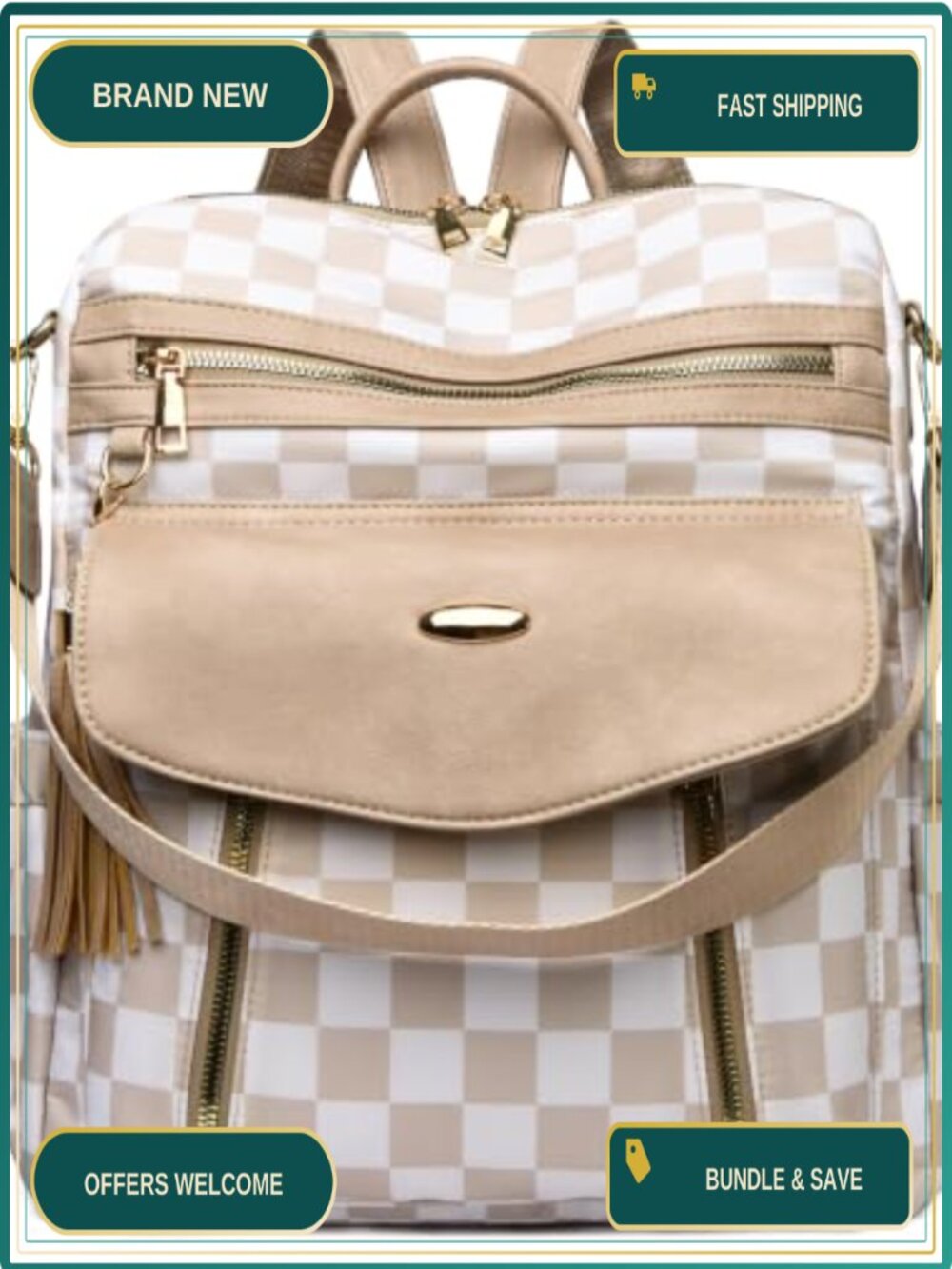 Nylon Backpack Purse Convertible Anti-Theft Shoulder Bag Travel Daypack